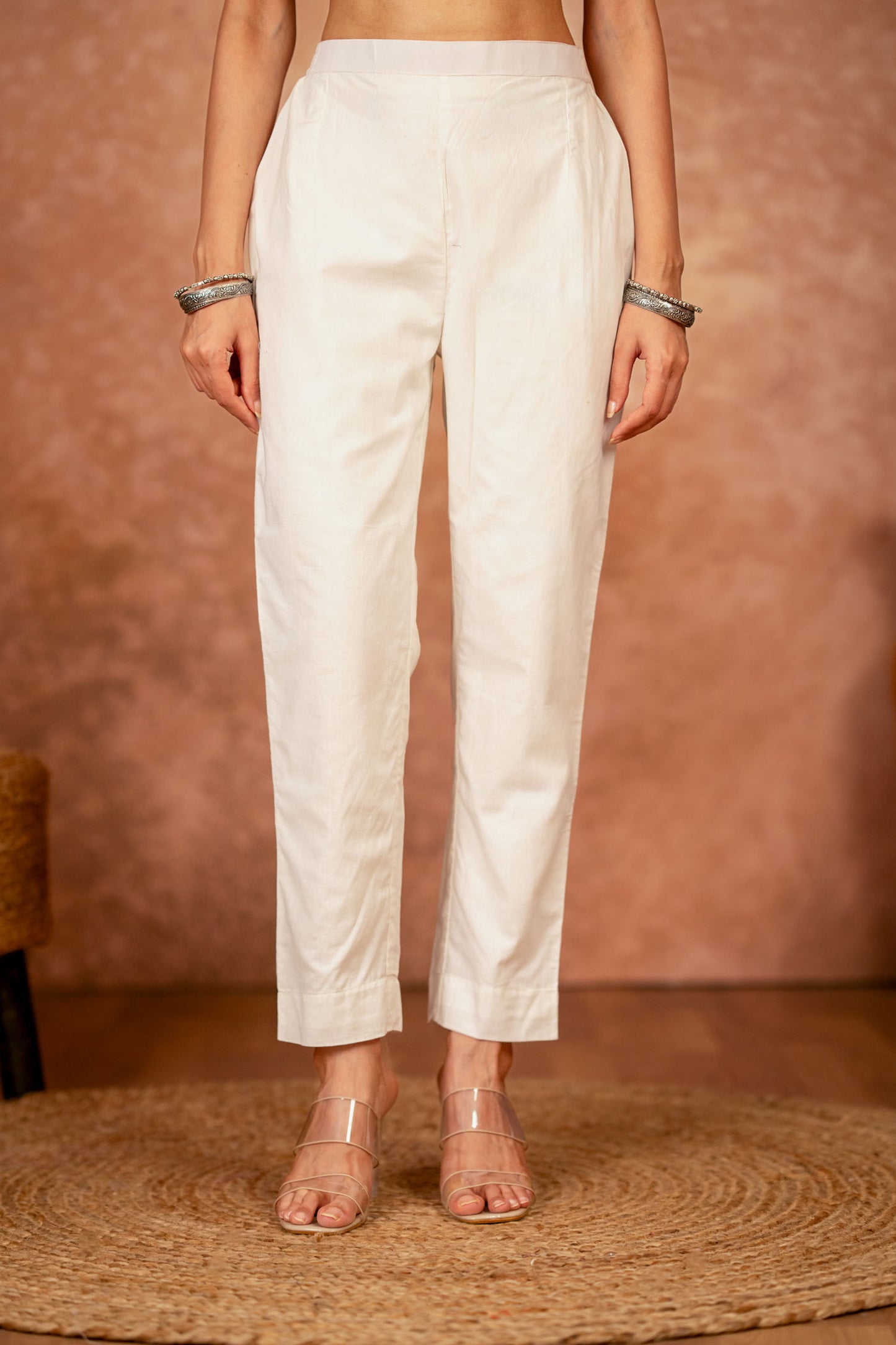 off white cotton pant