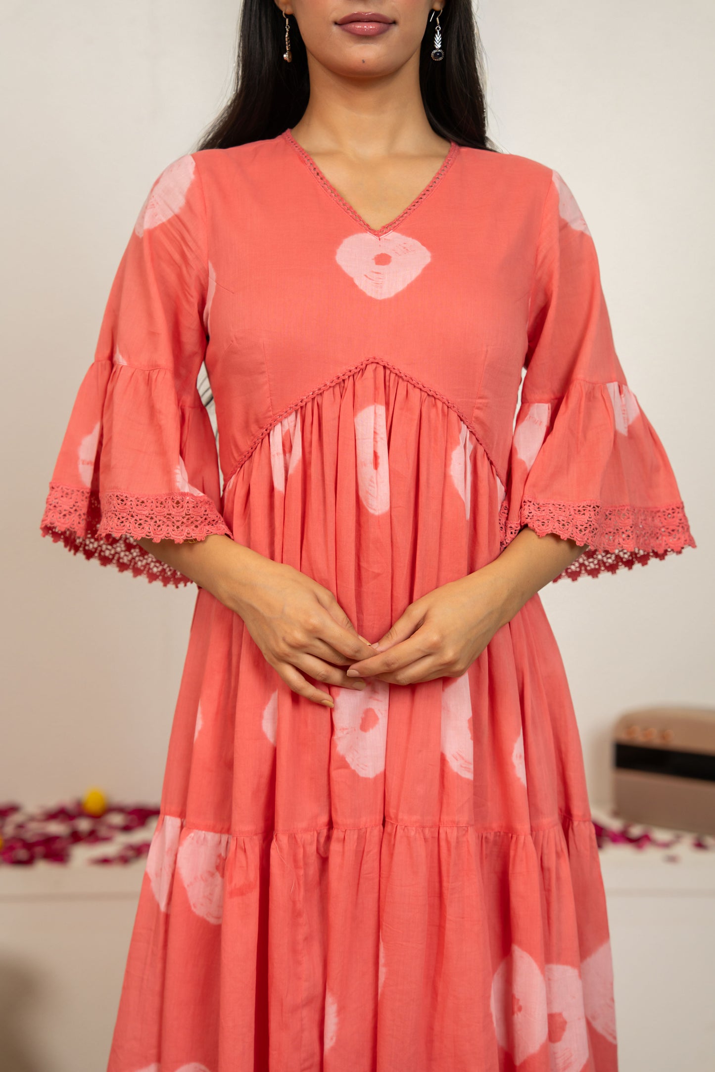 Pink Tie and Dye Cotton Dress