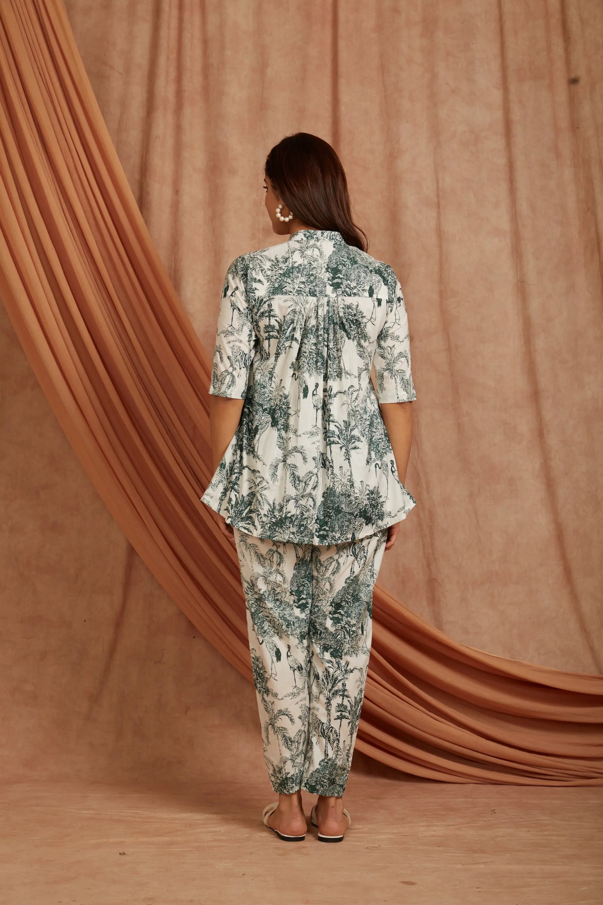 breathable cotton co‑ord with traditional