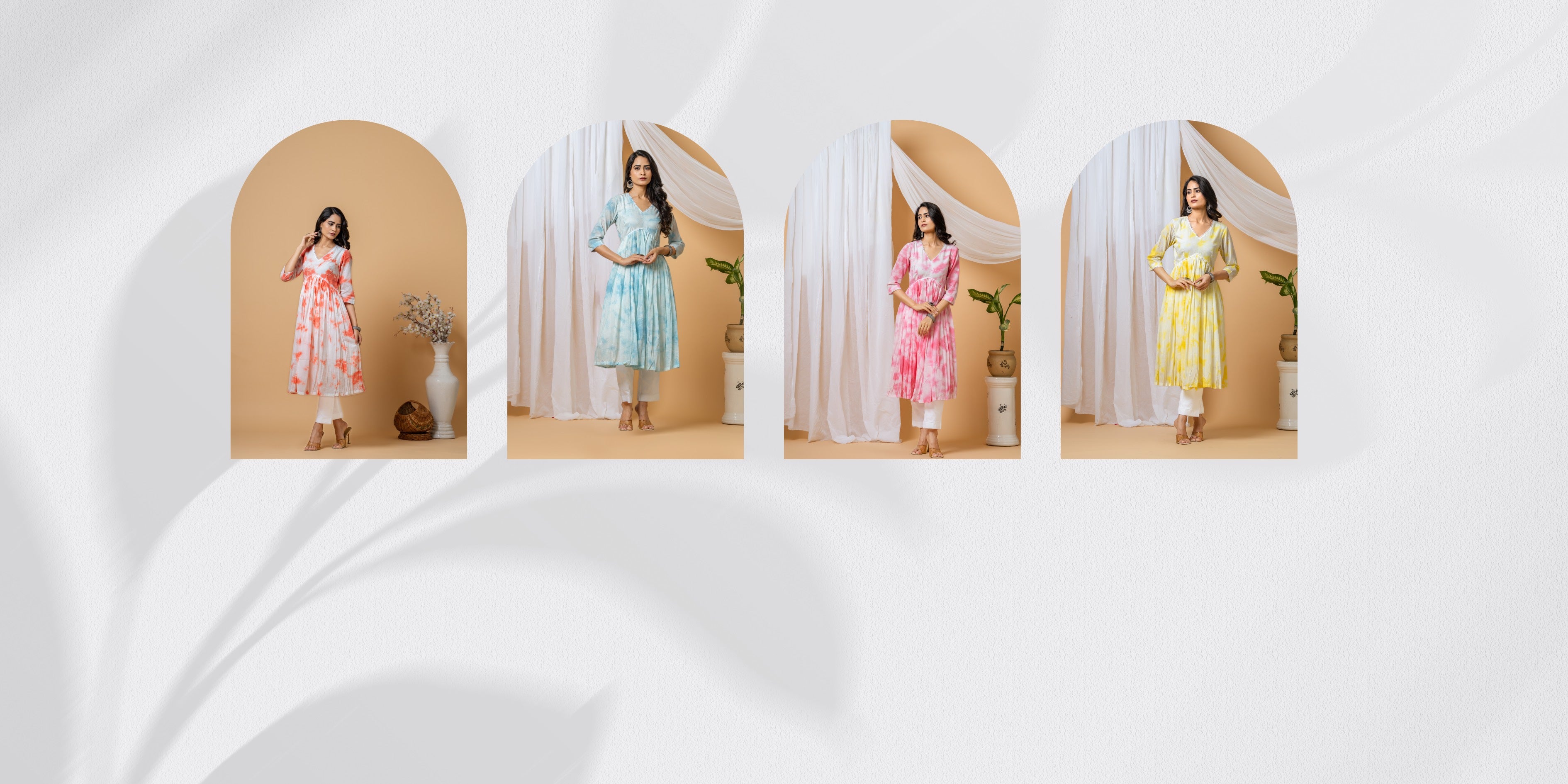 Traditional hand tie-dyed co-ord set styled for contemporary Indian fashion.