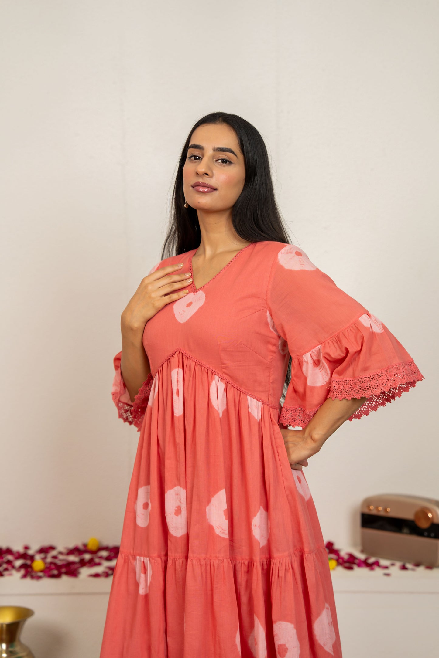 Pink Tie and Dye Cotton Dress